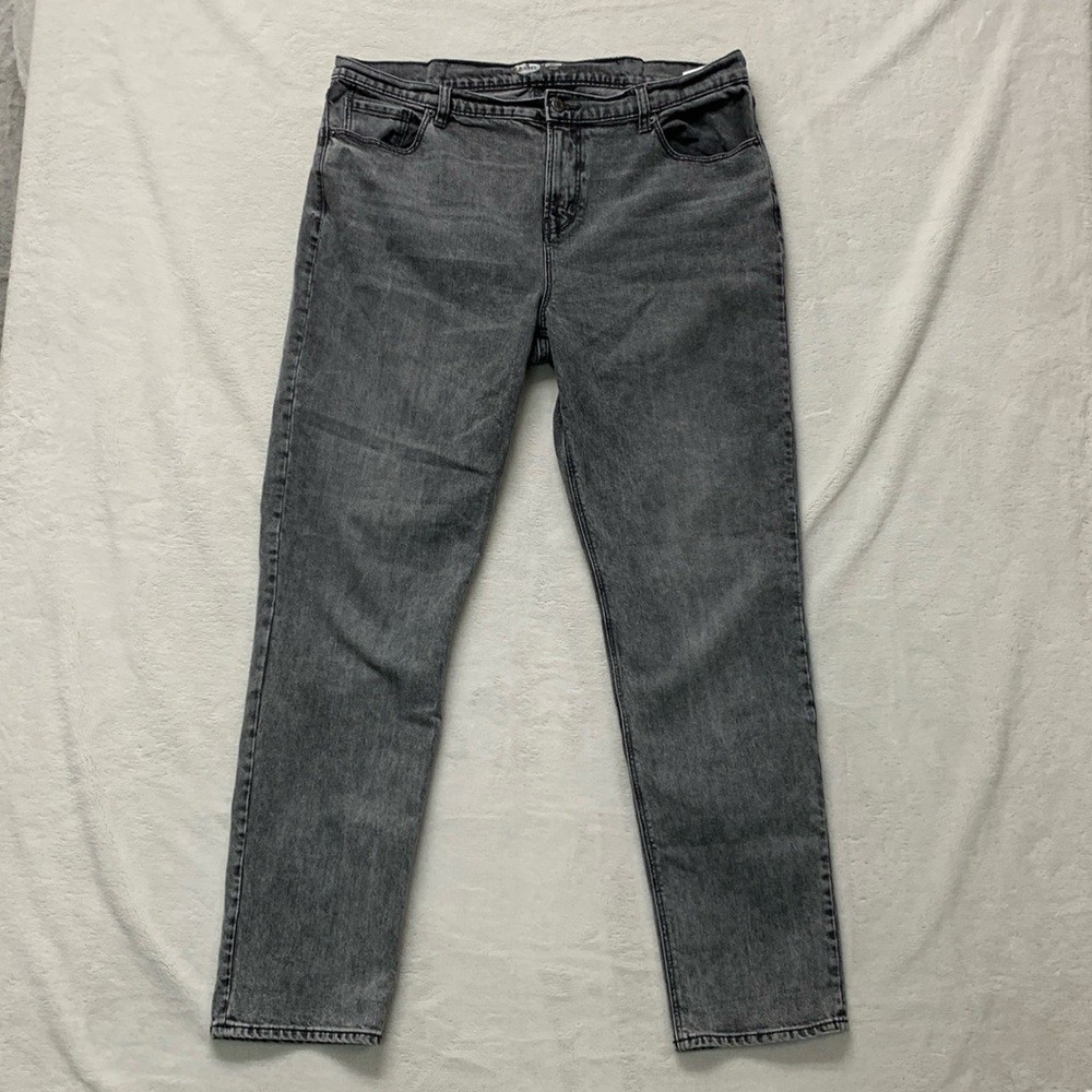 Old navy boy friend jeans ash gray mid rise 14 tall